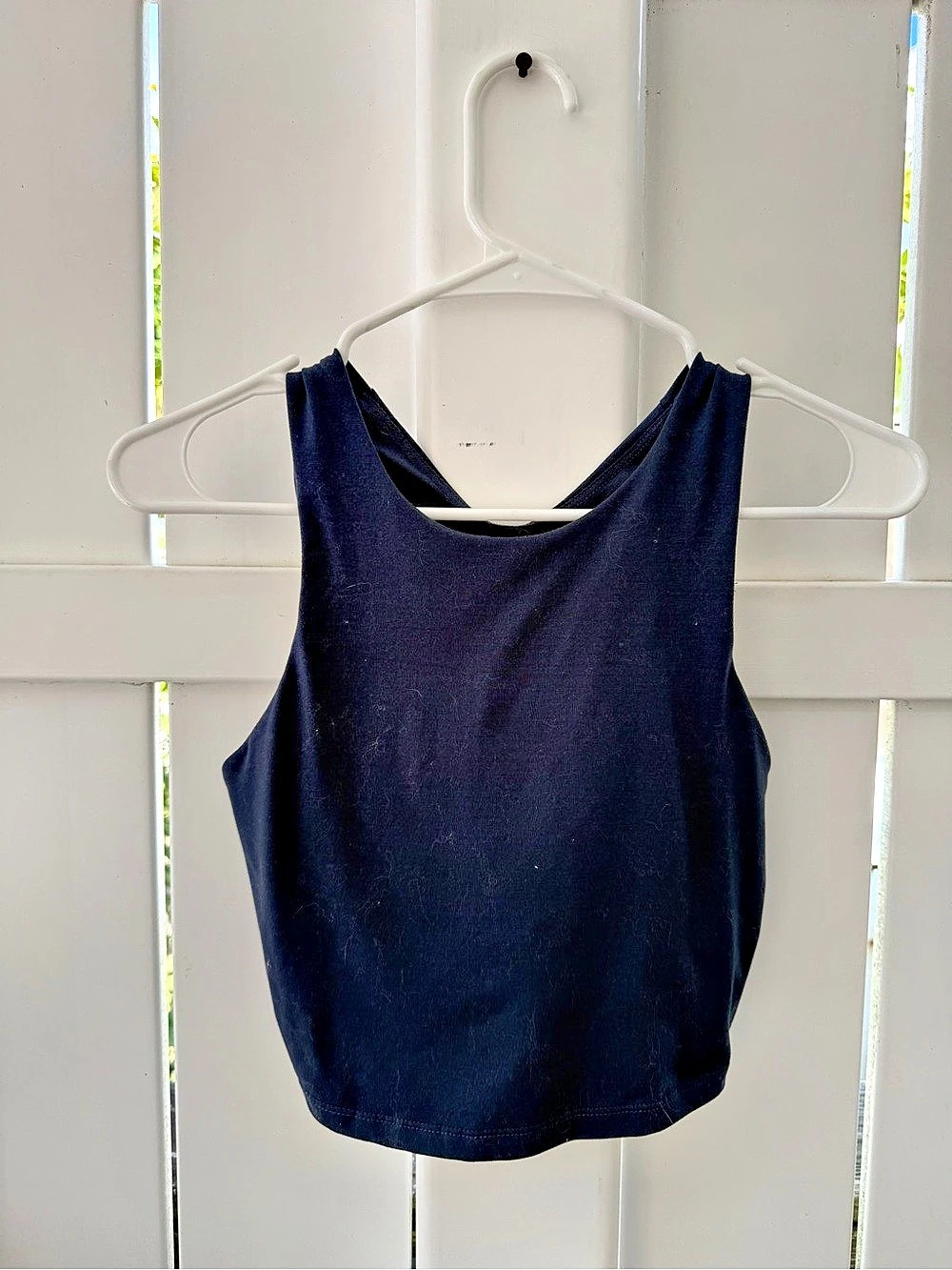 Kyodan Navy Blue Cropped Tank Top Size Small